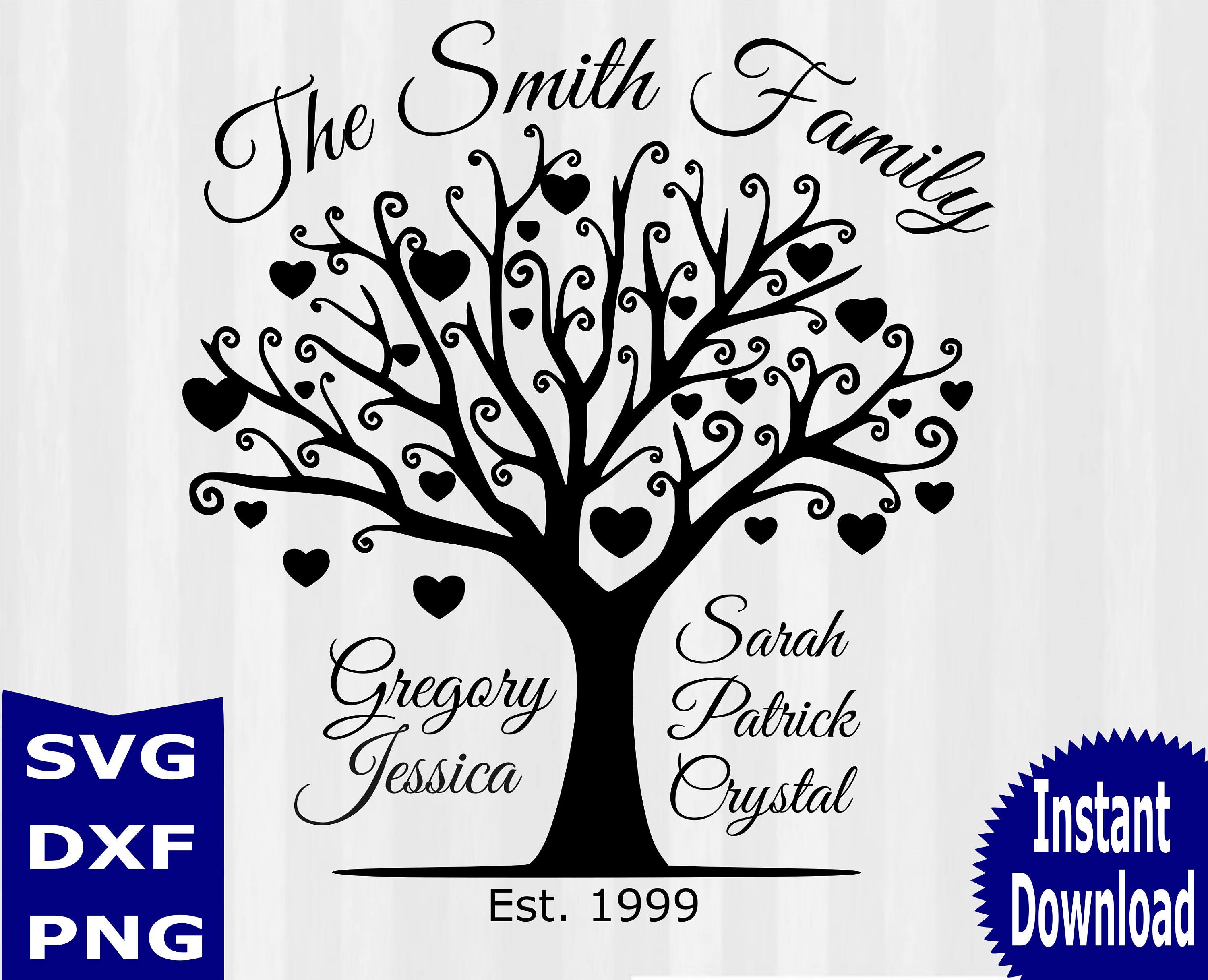 Download Family Tree SVG Family Tree clipart wedding svg anniversary