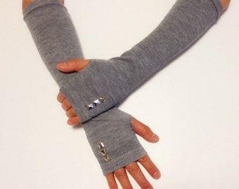 Cotton Arm Warmer Fingerless Gloves