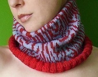PDF knitting pattern faux bois chart (and cowl instructions)
