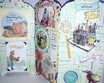 Roald Dahl Three-Panel Premium Birthday Card