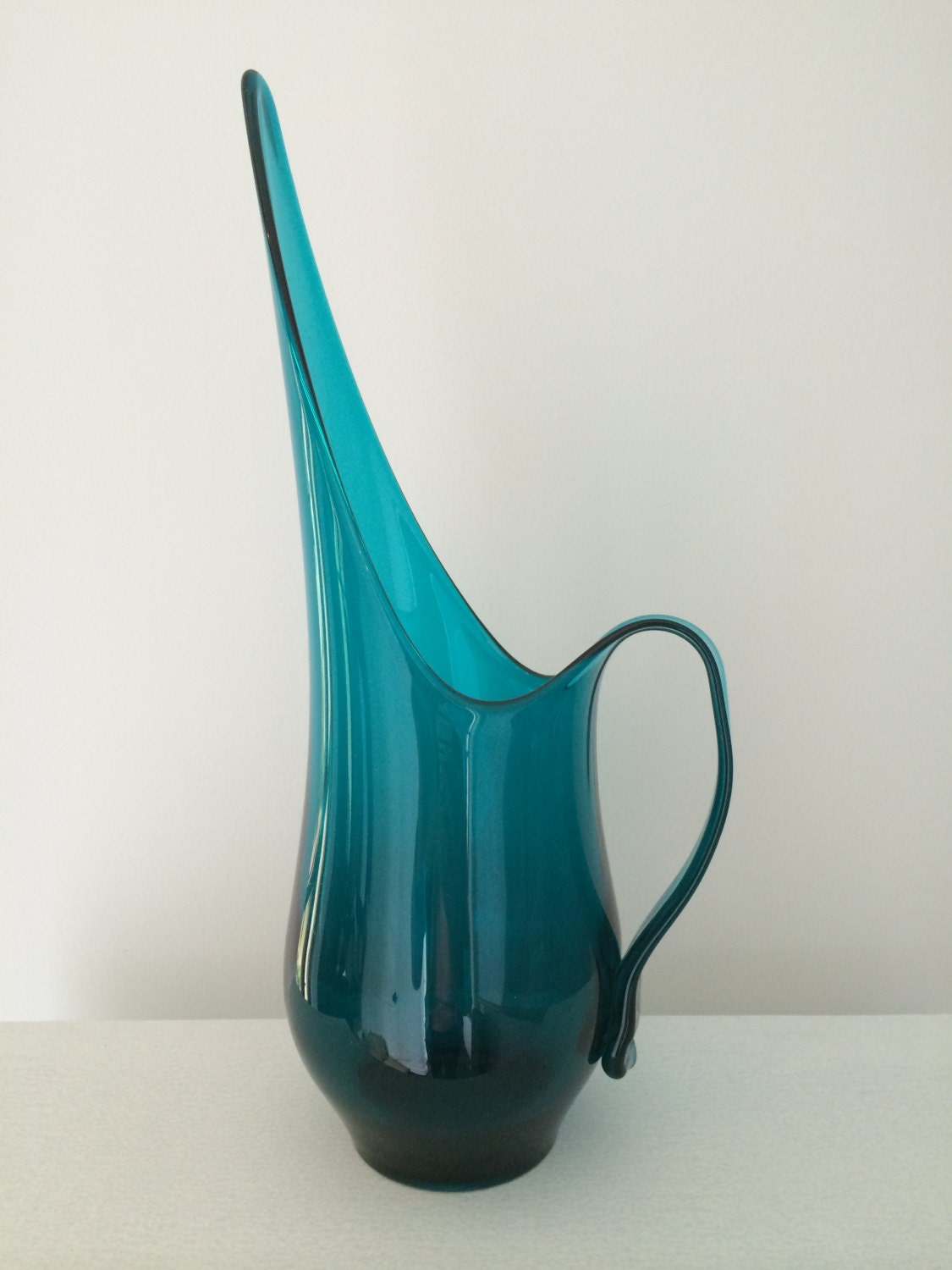 Mid Century Art Glass Pitcher