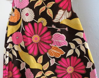 Girl, 18 mths - 2T Jumper Dress. Flower cotton corduroy