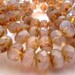 25 Translucent Pale Rose Opal Fire Polish Roundel Beads with a Light Picasso Fisnish 9x6mm