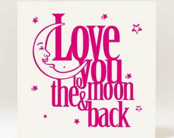 Handmade Birthday Mummy Love You to the Moon and Back Card