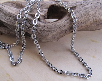 fancy stainless steel chain 50 cm solid 5X3.5mm phthalate.