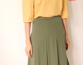 Verdure Skirt- Japanese vintage pleated skirt