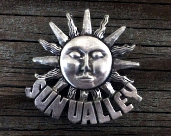 Sun Valley Idaho Metal Pin | SunValley Jewelry | Sun Valley Jewelry | Handcrafted Jewelry | Idaho Souvenir | by Treasure Cast Pewter
