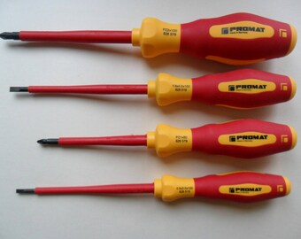 Promat Insulated 1000 V Slim Slot/Phillips Set, 4-Piece