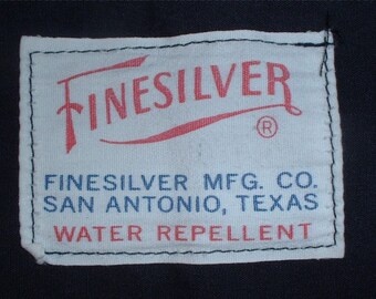 US Army Poly/Cotton black windbreaker size medium, Finesilver 1979