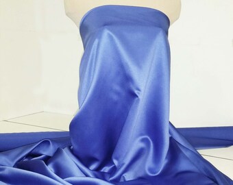 Duchess satin Fabric 60" Periwinkle blue ... bridal, formal, pageant, suits , home decor..wedding...crafts..doll clothing