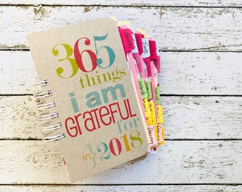 Gratitude Journal, 365 Things I Am Grateful For, Gratitude Notebook Journal, Gratitude Diary, Mindfulness Journal, Grateful For Journal Book