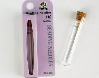 Tulip Beading Needles_Size 10 Long Beading Needles_4 pieces_Bead Embroidery