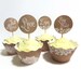Rustic Wedding Burlap and Lace Cupcake wrappers & Cake Toppers - Instant Printable Download PDF Files
