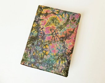 A5 'Batik' Planner Cover, Diary & Cover, Removable Book Cover, Fits Hobonichi Cousin, Batik Cotton, OOAK, UK Seller