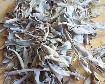 1 oz White Sage Loose Smudging Herbs Sage Leaves Natural Incense / Dried Herbs for Smudging / Clear Your Home or Sacred Space