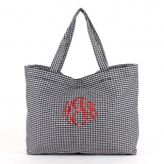 prada gingham tote