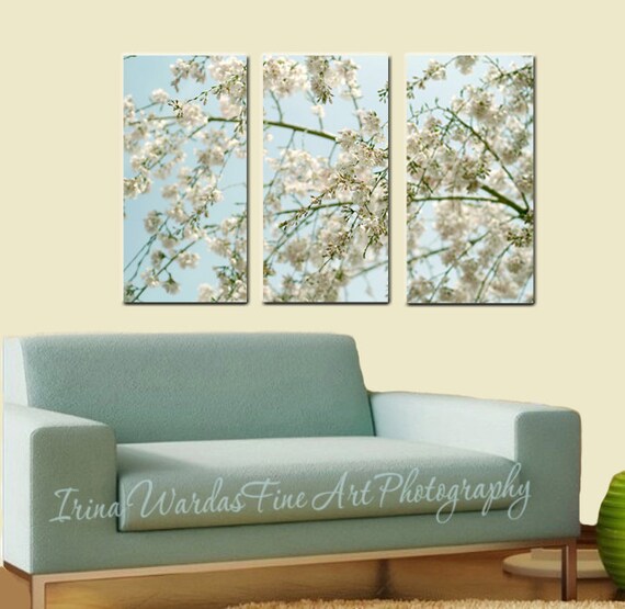 3 Panel Wall Art Nature Piece Cherry Blossom 3 Panel Wall Art Nature Piece Cherry Blossom