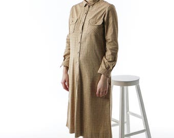 Plaid Dress / Long Sleeve Dress / Long Dress