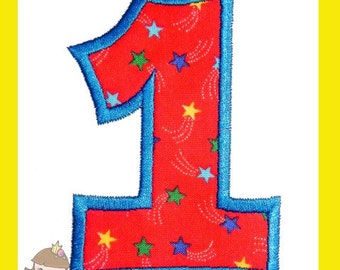 Number One applique design