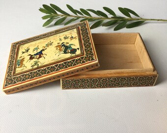 Vintage Khatam Persian Marquetry Keepsake box