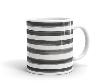 Black and White Watercolor Mug