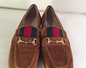 Vintage Gucci monogram loafers