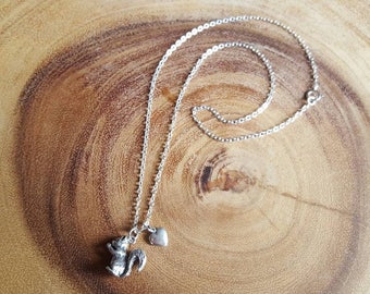 I Heart Squirrels - Charm Necklace