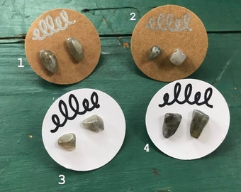 Labradorite Stud Earrings