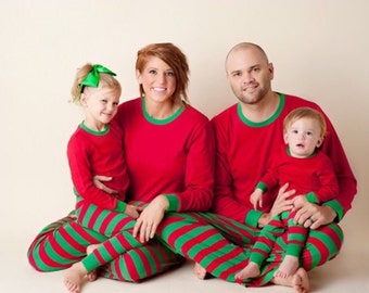 Family Red and Green Christmas Pajamas