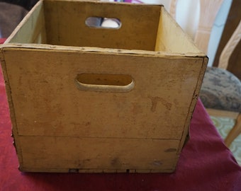 Vintage 1950's Wood Milk Crate
