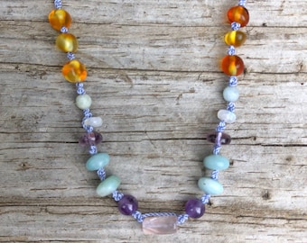 Delphine - Baltic Amber teething necklace