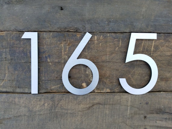 8 modern house numbers brushed aluminum stud mounted 8 modern house numbers brushed aluminum stud mounted