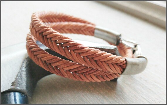 Men Leather Bracelet, Braided Bracelet, Brown Braid Bracelet, Mens Leather Jewelry, Mens Brown Bracelet, Mens Statement Jewelry