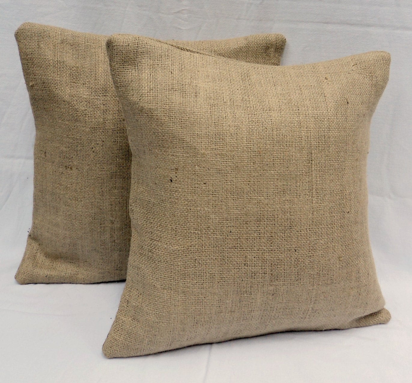 2 Burlap Pillow Covers 14 X Or 16 Zoom