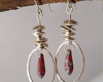 Cairn Earrings with Natural Stone