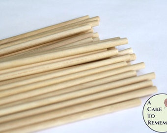 50 wooden dowels for cake decorating, 12" x 1/4" wood|dowels|for|cakes, dowels for stacking tiered wedding cakes, cake decorating supplies