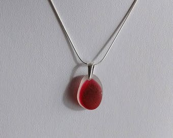 red sea glass necklace