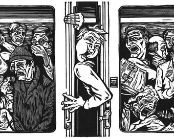 Metropolitan, linocut