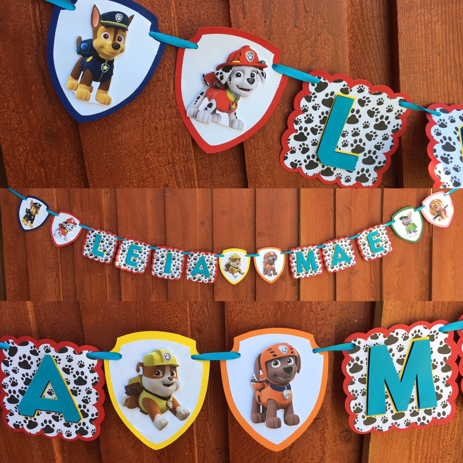 Paw Patrol Banner Paw Patrol birthday banner Paw Patrol