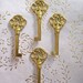Vintage Italy Ancient gold key for high quality doors.Key for drawer or cabinet loocks.Necklace.Key to happiness,steampunk hardware.Art454