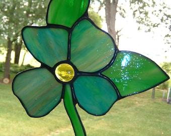 Stained Glass Flower Suncatcher Window Hanging