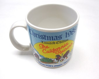 California Rasins Cup Mug 1988 Christmas Series 1