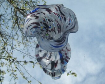 Vintage large Murano Vase Art Glass Multi Coloured end of day glass