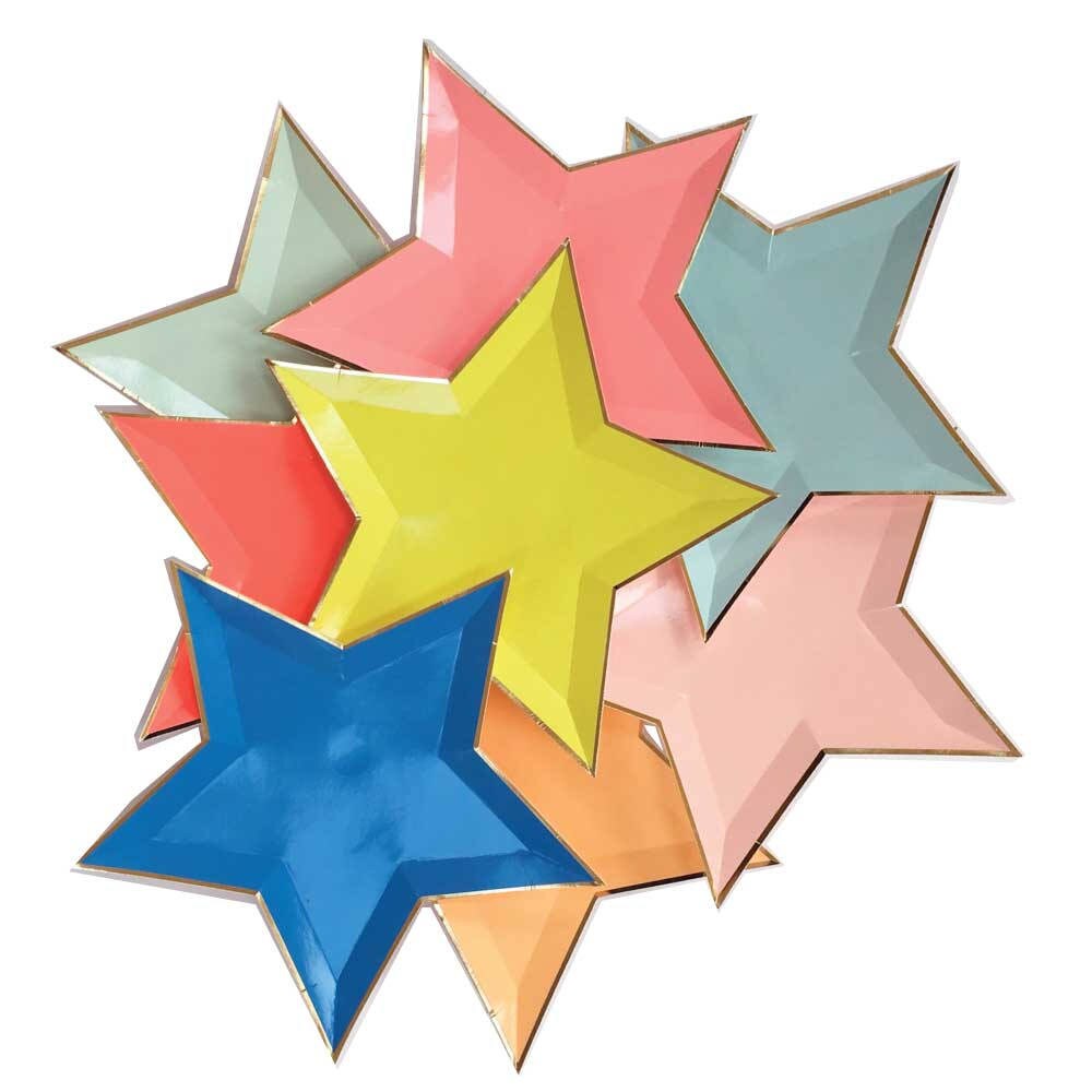 Star Shaped Plates 8 Meri Meri Jazzy Star Paper Plates