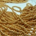 Size 11/0 OPAQUE METALLIC GOLD Preciosa Czech Glass Seed Beads-2.1mm Round Rocailles-One Hank/Strands/Strings-Jewelry/Loom Supplies