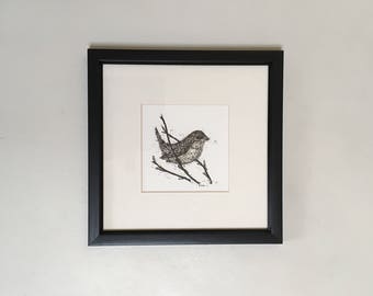Little Wren. Original Painting. Wren. Bird Painting. Birds.