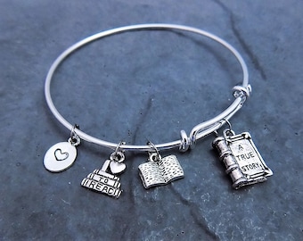 Book Lover Gift - Love to Read Charm Bracelet - Reading Books- Gift for Book Club - Teacher Gift - Librarian Gift - Book Lover Jewelry