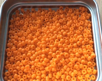 pretty little Pearl "Miyuki" Satin matte Orange Micro-ball