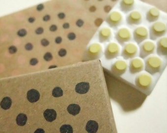 polka dot rubber stamp | geometric pattern stamp | birthday scrapbooking | gift wrapping | diy art journal | hand carved by talktothesun