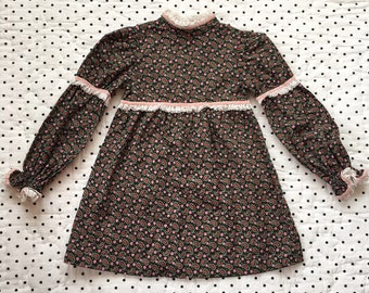 Vintage Paisley Long Sleeved Dress Girls Sz 3